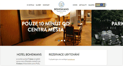 Desktop Screenshot of hotel-bohemians.cz