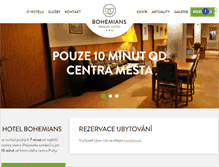 Tablet Screenshot of hotel-bohemians.cz